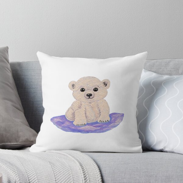 Item preview, Cute Polar Bear Cub 2 Original Art in Acrylic  designed and sold by Chris Zahorcik Art.