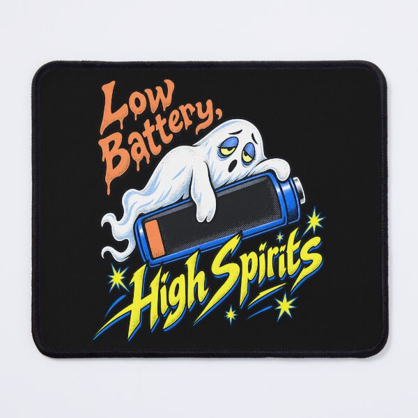 Item preview, Low Battery, High Spirits  clever Halloween designed and sold by JollyNib.