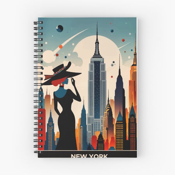 Item preview, Empire State Poster, Travel Art Deco New York Skyline Artwork designed and sold by ShopieHome.