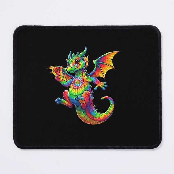 Item preview, Colorful Hippie Dragon Peace Sign Psychedelic Fantasy Design designed and sold by Ostericaimusa.