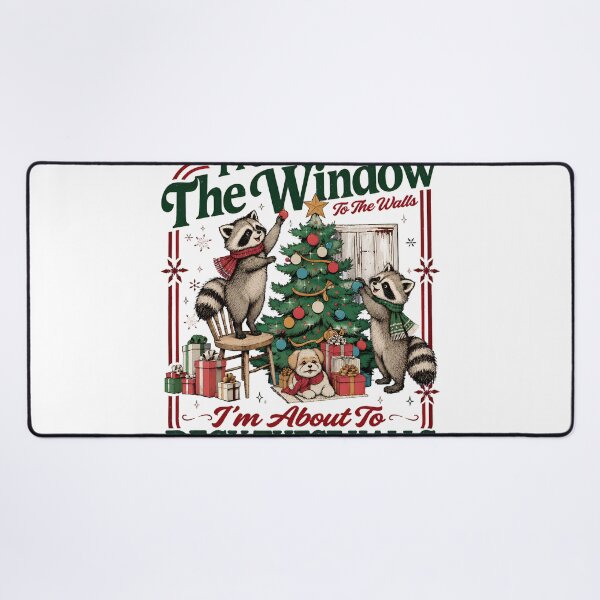 Item preview, Funny Christmas Tshirts From The Windows To The Walls I'm About To Funny Racoon Christmas designed and sold by welshverniceABC.