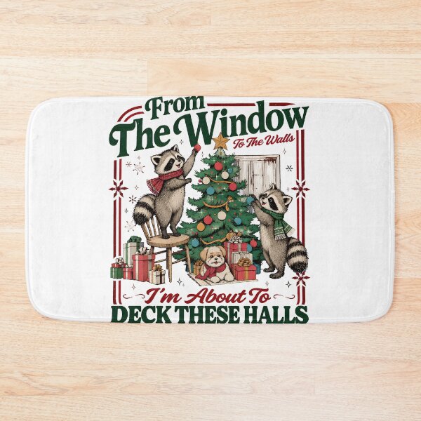 Item preview, Funny Christmas Tshirts From The Windows To The Walls I'm About To Funny Racoon Christmas designed and sold by welshverniceABC.