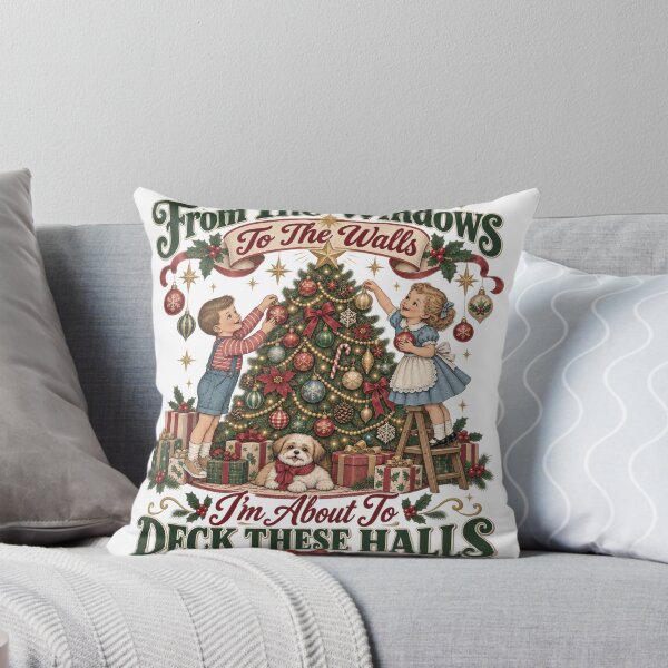 Item preview, Funny Christmas Tshirts From The Windows To The Walls I'm About To Deck These Halls designed and sold by welshverniceABC.