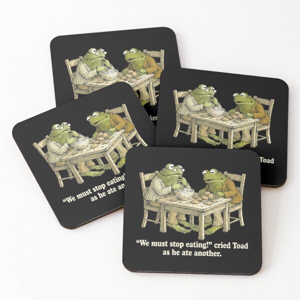 Item preview, We Must Stop Eating Funny Toad Snack Quote designed and sold by MiALopezArt.