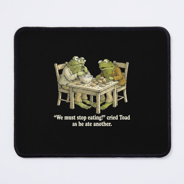Item preview, We Must Stop Eating Funny Toad Snack Quote designed and sold by MiALopezArt.