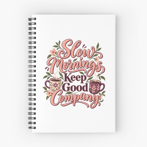 Item preview, Slow Mornings Keep Good Company Floral Mug Art designed and sold by Bikivuno.