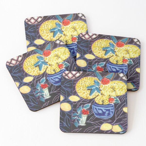 Item preview, Lemons and mimosa 1944 designed and sold by VeilOfPigments.