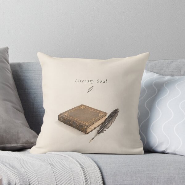 Item preview, Literary Soul – Minimalist Book & Pen Design designed and sold by KWW SHOP.