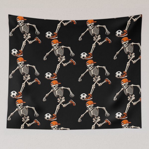 Item preview, Skeleton Playing Soccer Sports Halloween Boys Kids designed and sold by OddPopARt.