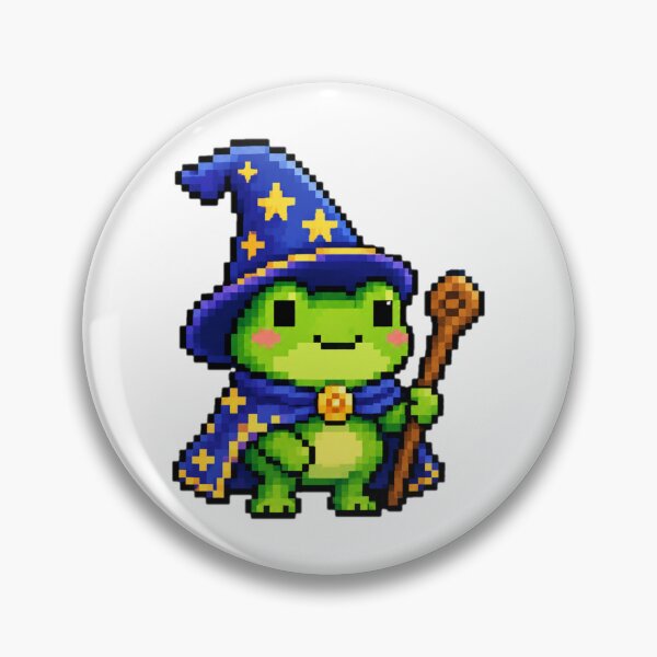 Item preview, Cute Pixel Frog Wizard  designed and sold by Nol1ytv.