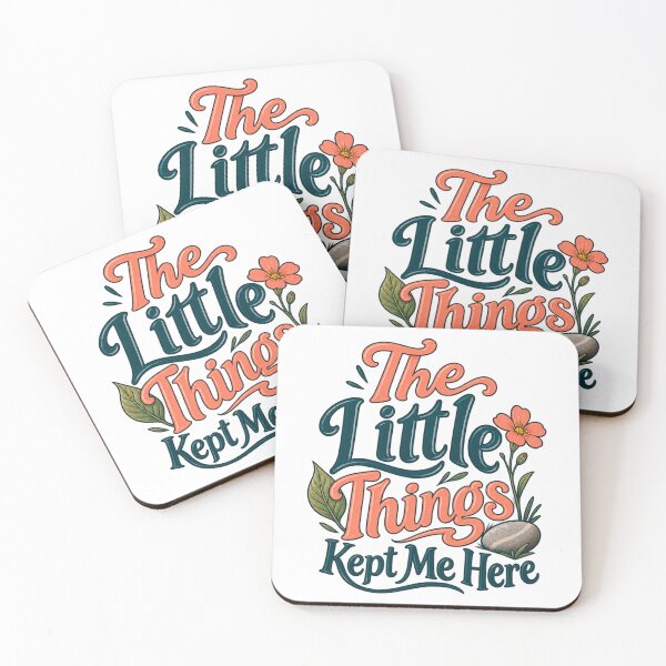 Item preview, The Little Things Kept Me Here: Floral Saying designed and sold by Bikivuno.