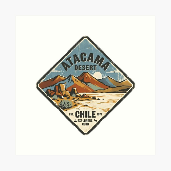 Item preview, Atacama Desert Est. Chile 1971 Explorers' Club South America Travel Adventure designed and sold by Star3NowForMe.