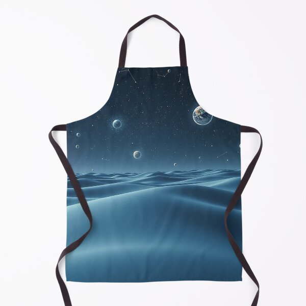 Item preview, Blue Desert Dunes Under Planetary Starry Sky designed and sold by IntelliMindDesigns.