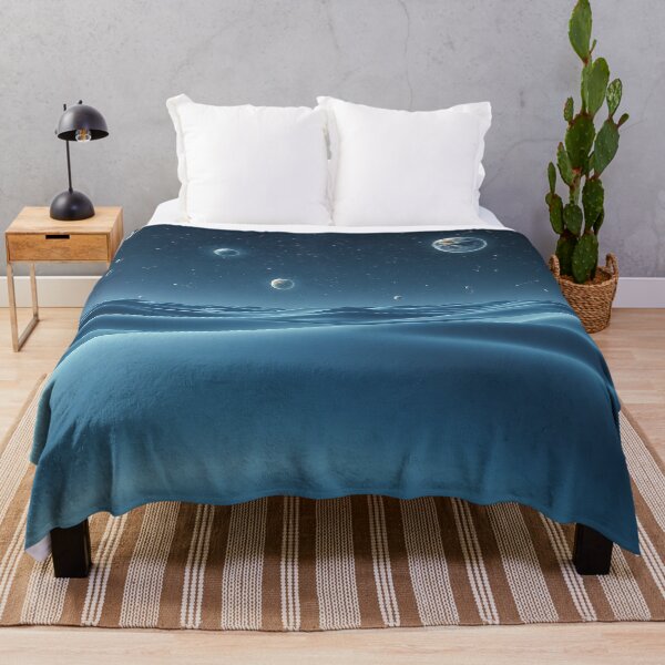 Item preview, Blue Desert Dunes Under Planetary Starry Sky designed and sold by IntelliMindDesigns.