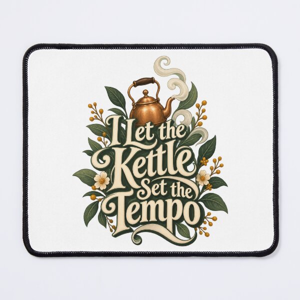 Item preview, I Let the Kettle Set the Tempo Tea Typography designed and sold by Bikivuno.