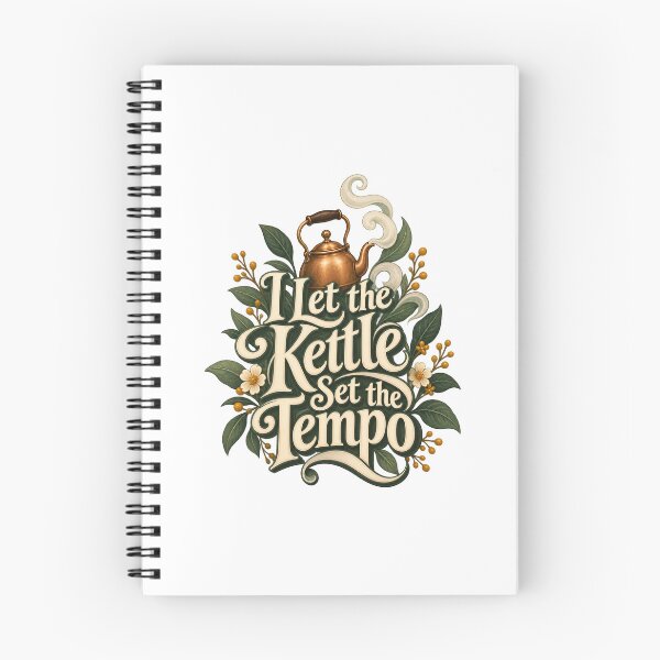 Item preview, I Let the Kettle Set the Tempo Tea Typography designed and sold by Bikivuno.