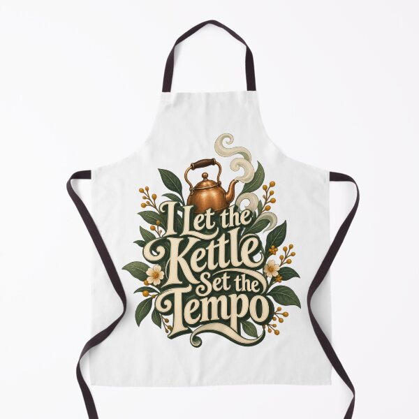Item preview, I Let the Kettle Set the Tempo Tea Typography designed and sold by Bikivuno.