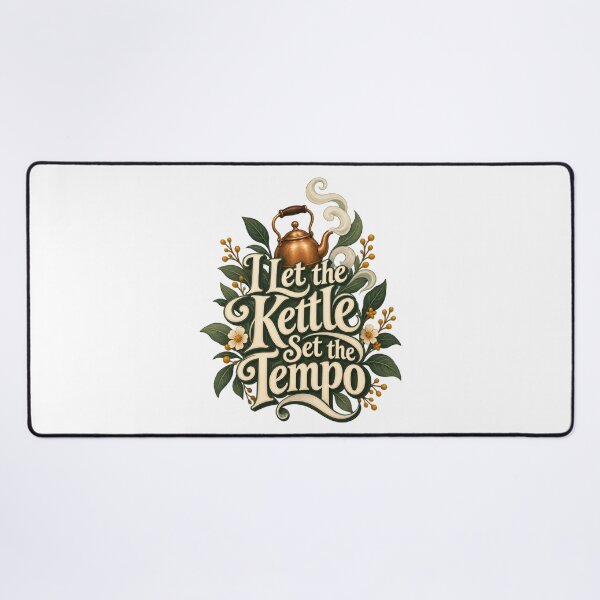 Item preview, I Let the Kettle Set the Tempo Tea Typography designed and sold by Bikivuno.