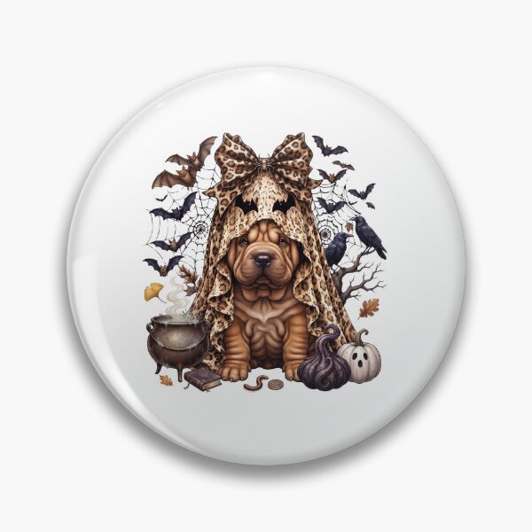Item preview, Chinese Shar Pei Halloween Boo Pumpkin Dog Mom Lover designed and sold by dian-rody-crest.