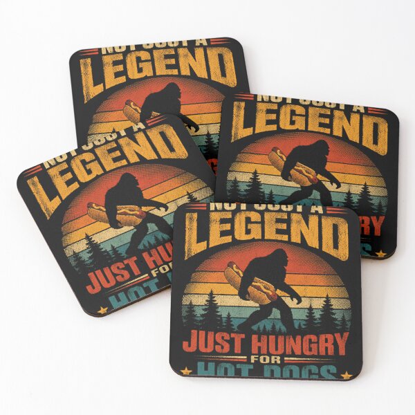 Item preview, Not Just A Legend Just Hungry For Hot Dogs Bigfoot Sasquatch Outdoors Hot Dog Fan designed and sold by SkeletonsDanger.