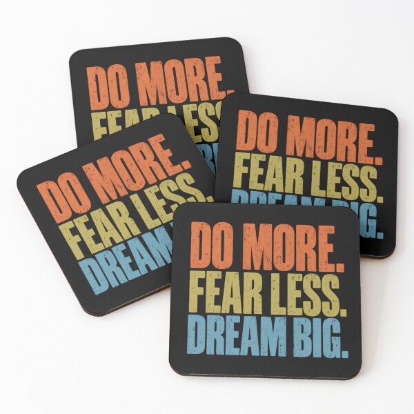 Item preview, Do More... Fear Less. Dream Big. Motivational Quote Inspiration Dreamer Achiever designed and sold by SkeletonsDanger.