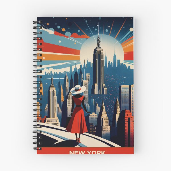 Item preview, Empire State Poster, Travel Art Deco New York Skyline Artwork designed and sold by ShopieHome.