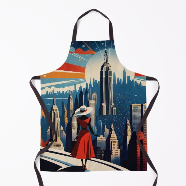 Item preview, Empire State Poster, Travel Art Deco New York Skyline Artwork designed and sold by ShopieHome.