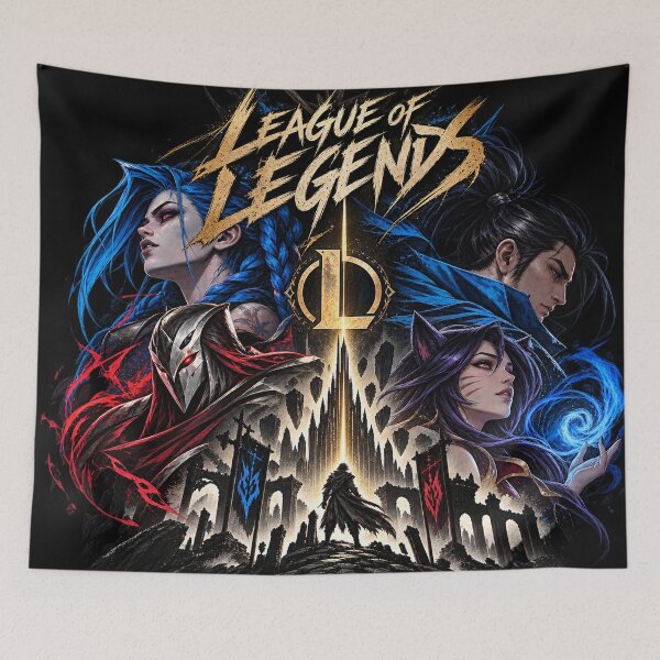 Item preview, League of Legends Dark Fantasy Blue Warrior Poster designed and sold by NBT-NOVA.