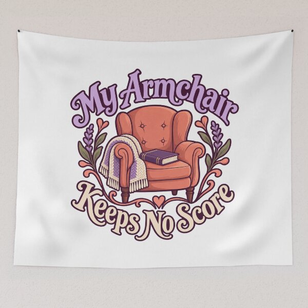 Item preview, My Armchair Keeps No Score Cozy Reading Quote designed and sold by Bikivuno.