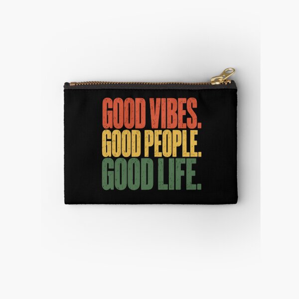 Item preview, Good Vibes. Good People. Good Life. Positive Thinking Motivational Quote designed and sold by SkeletonsDanger.