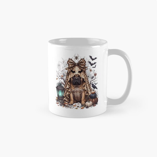 Aperçu de l'œuvre Mastiff Halloween Boo Citrouille Chien Maman Amoureuse créée et vendue par dian-rody-crest.