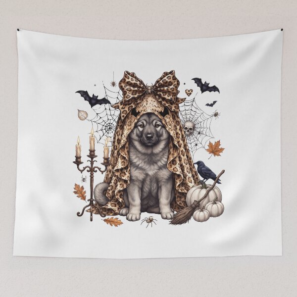 Item preview, Norwegian Elkhound Halloween Boo Pumpkin Dog Mom Lover designed and sold by dian-rody-crest.
