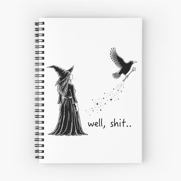 Item preview, Well Shit Funny Witch Crow Magic Halloween designed and sold by ImeldaSparks.