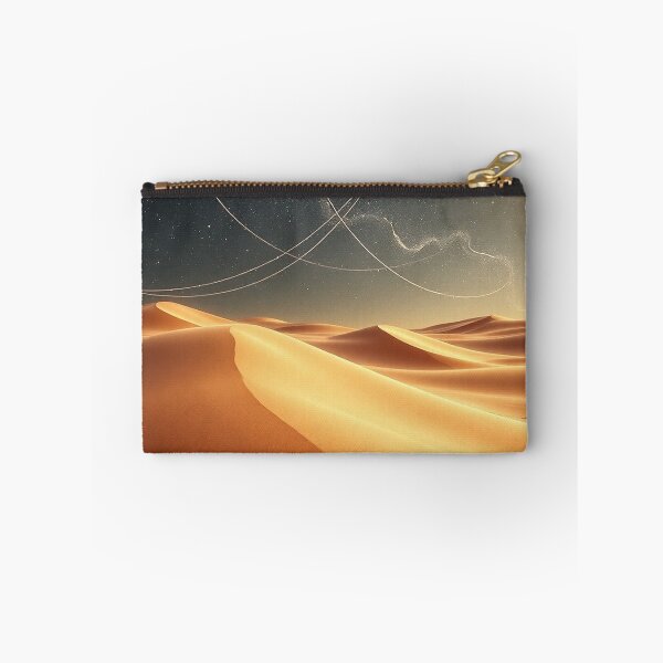 Item preview, Golden Desert Dunes With Abstract Orbital Sky designed and sold by IntelliMindDesigns.