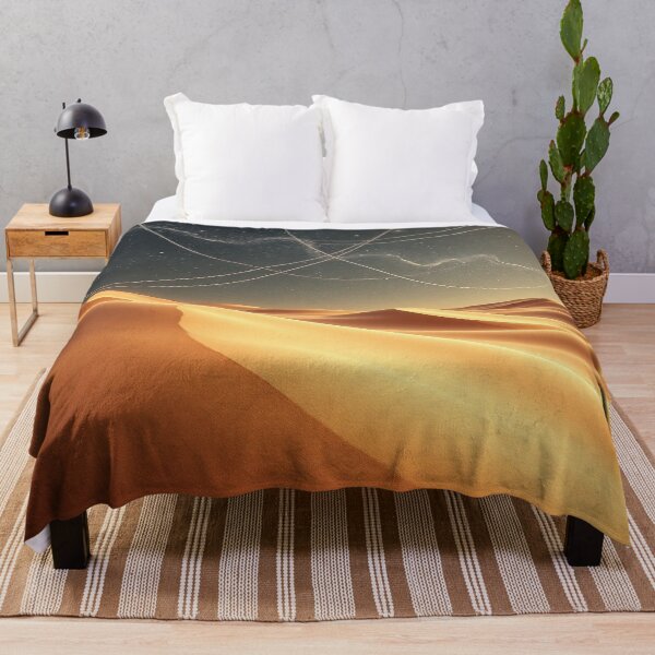 Item preview, Golden Desert Dunes With Abstract Orbital Sky designed and sold by IntelliMindDesigns.