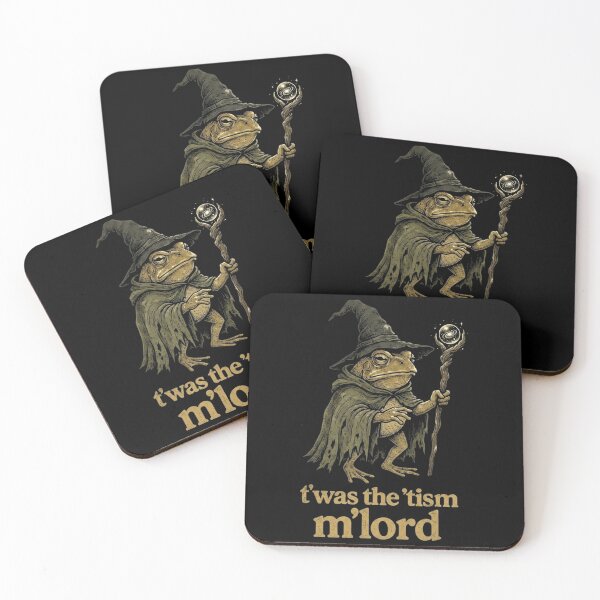 Item preview, Twas the Tism M'lord Funny Frog Wizard Quote designed and sold by MiALopezArt.