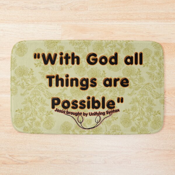 Item preview, With God All Things Are Possible - Inspirational Minimalist Items designed and sold by UnifyingSyntax.