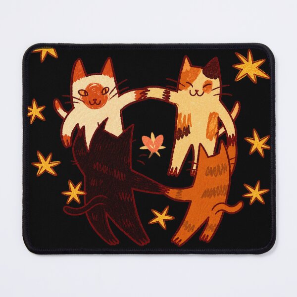 Item preview, Vintage Cute Dancing Cats Holding Paws Funny Cat Lover designed and sold by Regainbara.
