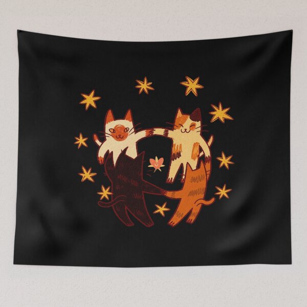 Item preview, Vintage Cute Dancing Cats Holding Paws Funny Cat Lover designed and sold by Regainbara.