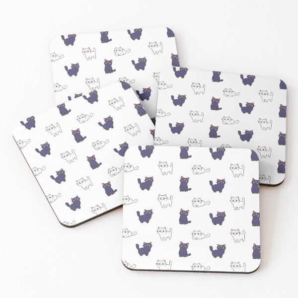 Item preview, Sailor Moon Cat Luna and Artemis Seamless Pattern designed and sold by mashumallow.
