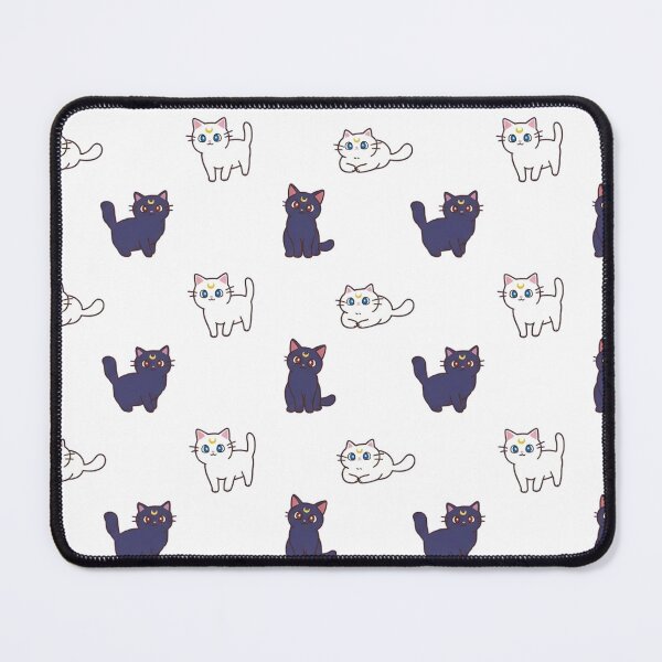 Item preview, Sailor Moon Cat Luna and Artemis Seamless Pattern designed and sold by mashumallow.
