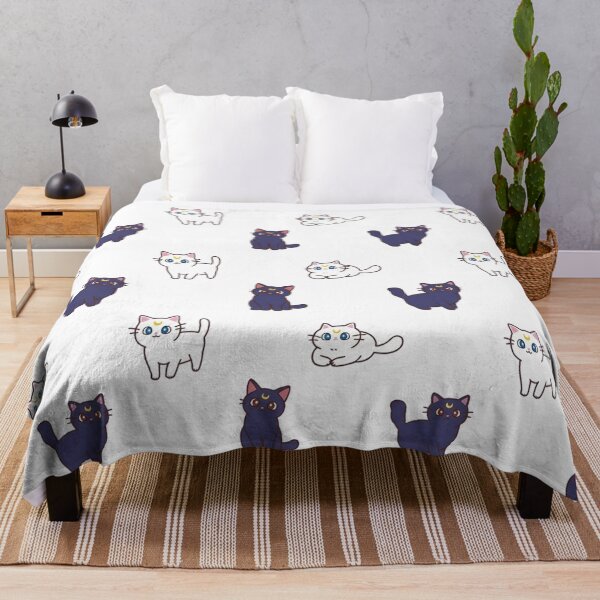 Item preview, Sailor Moon Cat Luna and Artemis Seamless Pattern designed and sold by mashumallow.