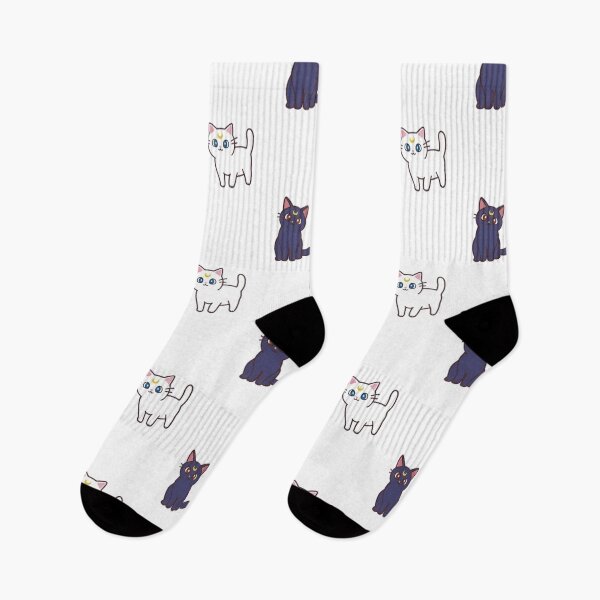 Item preview, Sailor Moon Cat Luna and Artemis Seamless Pattern designed and sold by mashumallow.