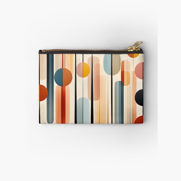 Item preview, Mid Century Modern Geometric Circles and Vertical Lines Abstract designed and sold by GutyzDesignsES.
