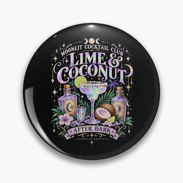 Item preview, Lime and Coconut Moonlit Cocktail Club After Dark designed and sold by nryum.
