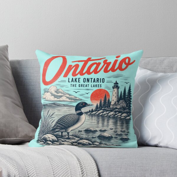 Item preview, Lake Ontario Vintage Loon Lighthouse designed and sold by Ribeiro-Art.