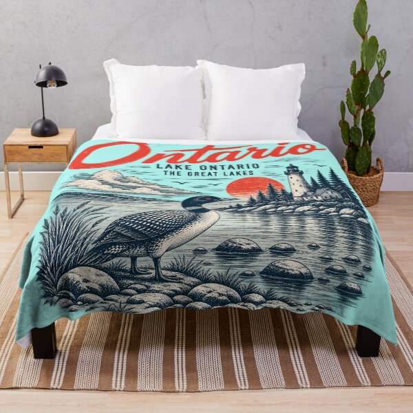 Item preview, Lake Ontario Vintage Loon Lighthouse designed and sold by Ribeiro-Art.