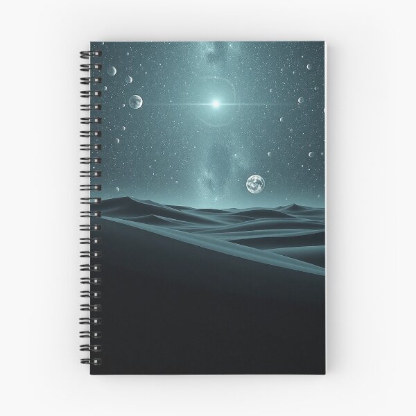 Item preview, Dark Blue Dunes With Bright Starburst Sky designed and sold by IntelliMindDesigns.