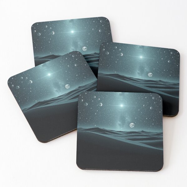 Item preview, Dark Blue Dunes With Bright Starburst Sky designed and sold by IntelliMindDesigns.