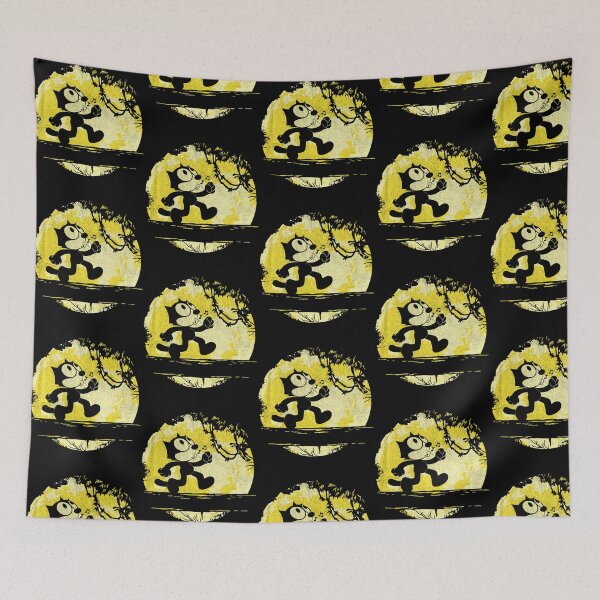 Item preview, Felix The Cat Whistling Vintage Yellow Moon Circle designed and sold by RofianYasiz.